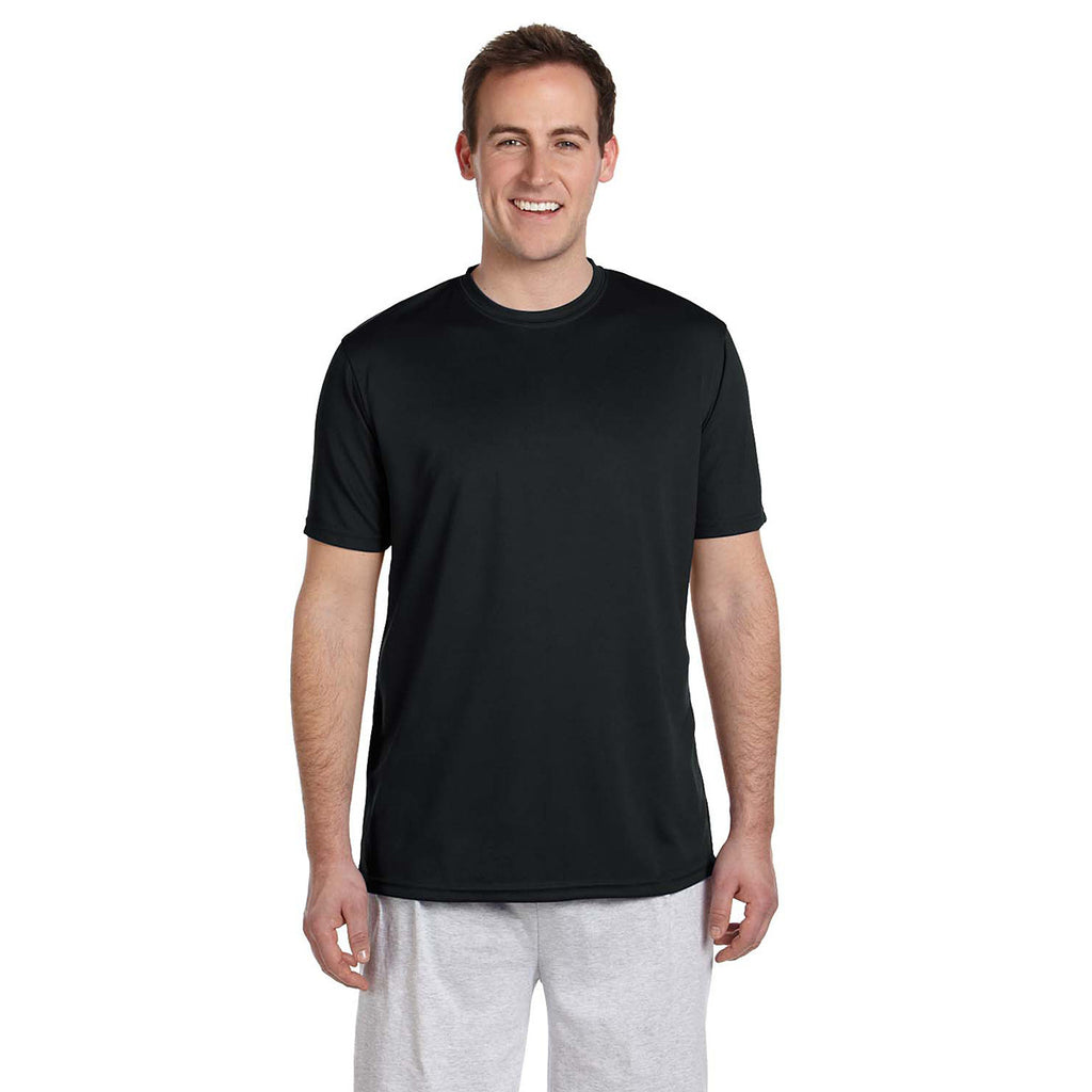 Harriton Men's Black 4.2 oz. Athletic Sport T-Shirt