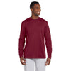Harriton Men's Maroon 4.2 oz. Athletic Sport Long-Sleeve T-Shirt