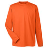 Harriton Men's Team Orange 4.2 oz. Athletic Sport Long-Sleeve T-Shirt
