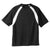 Harriton Men's Black/White 4.2 oz. Athletic Sport Colorblock T-Shirt