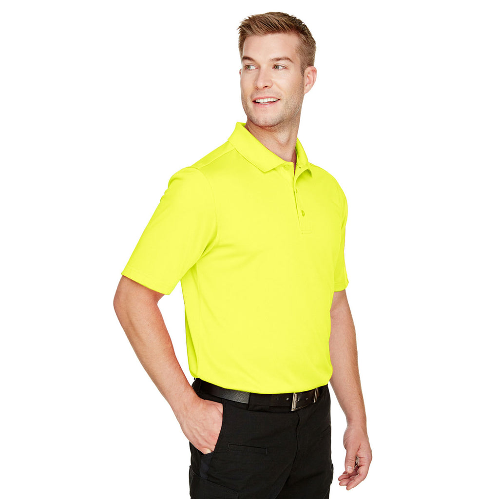 Harriton Men's Safety Yellow Advantage Snag Protection Plus Polo