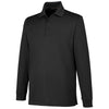 Harriton Men's Black Advantage Snag Protection Plus Long Sleeve Polo