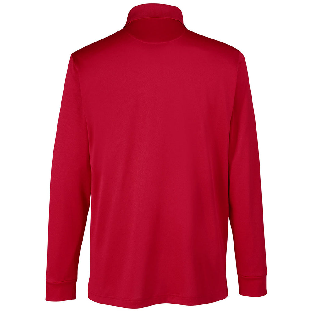 Harriton Men's Red Tall Advantage Snag Protection Plus Long Sleeve Polo