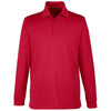 Harriton Men's Red Tall Advantage Snag Protection Plus Long Sleeve Polo