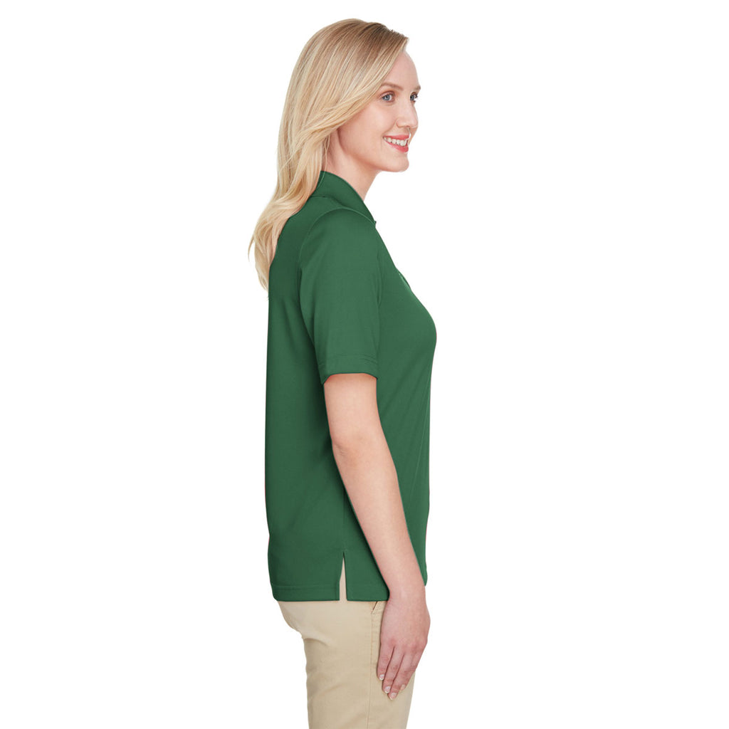 Harriton Women's Dark Green Advantage Snag Protection Plus Polo