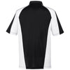 Harriton Men's Black/White/Dark Charcoal Advantage Snag Protection Plus Colorblock Polo