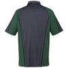 Harriton Men's Dark Charcoal/Dark Green/Black Advantage Snag Protection Plus Colorblock Polo