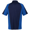 Harriton Men's Dark Navy/True Royal/Dark Charcoal Advantage Snag Protection Plus Colorblock Polo