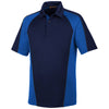 Harriton Men's Dark Navy/True Royal/Dark Charcoal Advantage Snag Protection Plus Colorblock Polo