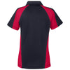 Harriton Women's Black/Red/Dark Charcoal Advantage Snag Protection Plus Colorblock Polo