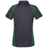 Harriton Women's Dark Charcoal/Dark Green/Black Advantage Snag Protection Plus Colorblock Polo