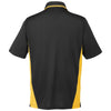 Harriton Men's Black/Sunray Yellow Tall Flash Snag Protection Plus Colorblock Polo
