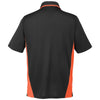 Harriton Men's Black/ Team Orange Tall Flash Snag Protection Plus Colorblock Polo