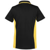 Harriton Women's Black/Sunray Yellow Flash Snag Protection Plus Colorblock Polo