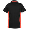 Harriton Women's Black/Team Orange Flash Snag Protection Plus Colorblock Polo