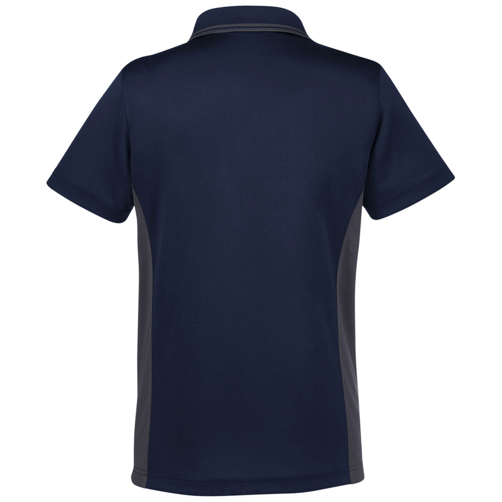 Harriton Women's Dark Navy/Dark Charcoal Flash Snag Protection Plus Colorblock Polo