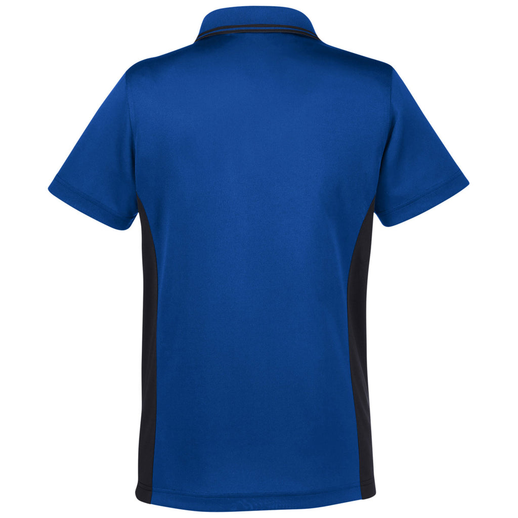 Harriton Women's True Royal/Black Flash Snag Protection Plus Colorblock Polo