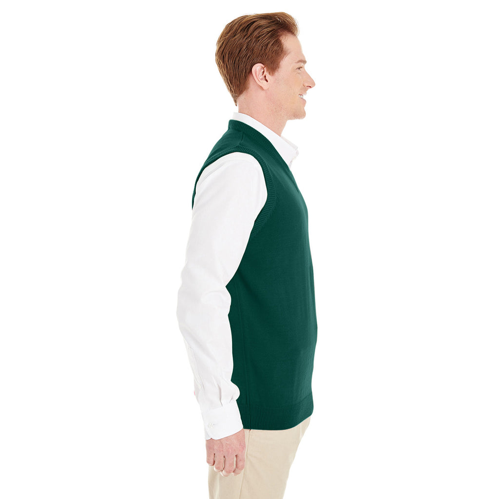 Harriton Men's Hunter Pilbloc VNeck Sweater Vest