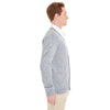 Harriton Men's Grey Heather Pilbloc V-Neck Button Cardigan Sweater