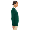 Harriton Women's Hunter Pilbloc V-Neck Button Cardigan Sweater