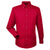 Harriton Men's Red Easy Blend Long-Sleeve Twill Shirt with Stain-Release