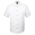 Harriton Men's White Easy Blend Short-Sleeve Twill Shirt with Stain-Release
