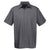 Harriton Men's Dark Charcoal Advantage Snap Closure Short-Sleeve Shirt