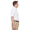 Harriton Men's White Advantage Snap Closure Short-Sleeve Shirt