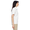 Harriton Women's White Advantage Snap Closure Short-Sleeve Shirt