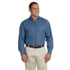 Harriton Men's Light Denim 6.5 oz. Long-Sleeve Denim Shirt