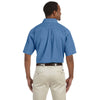 Harriton Men's Light Denim 6.5 oz. Short-Sleeve Denim Shirt