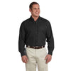 Harriton Men's Washed Black Tall 6.5 oz. Long-Sleeve Denim Shirt