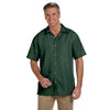 Harriton Men's Palm Green Barbados Textured Camp Shirt