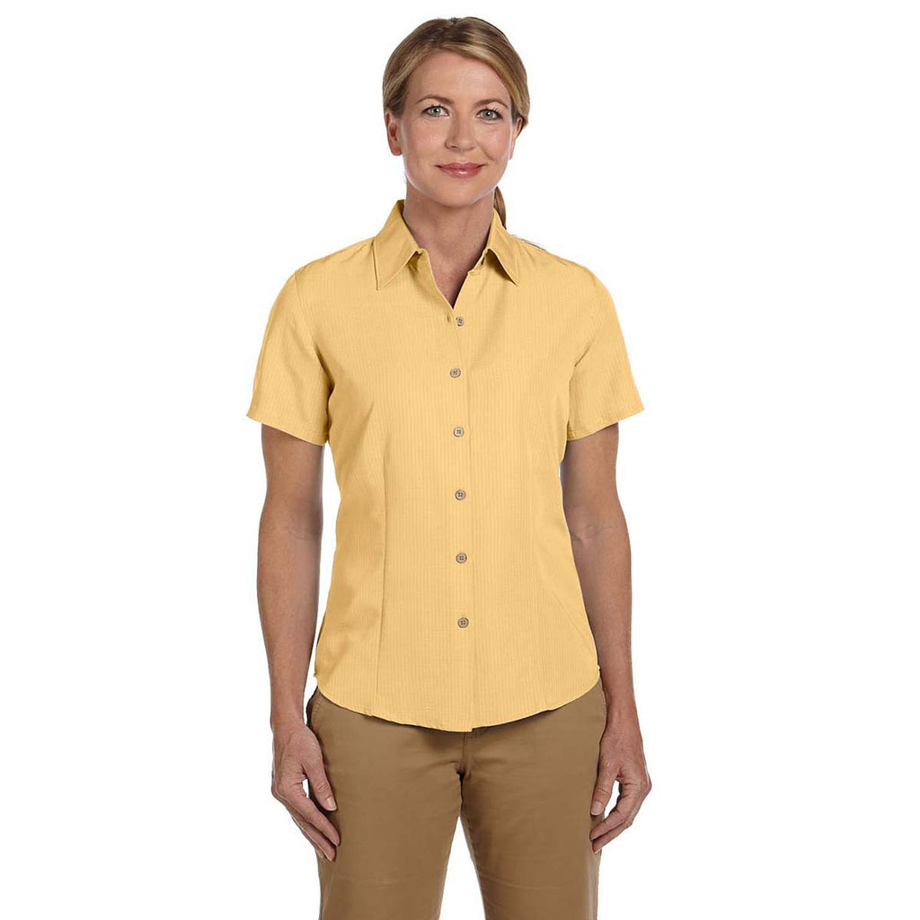 Harriton Women's Pineapple Barbados Textured Camp Shirt