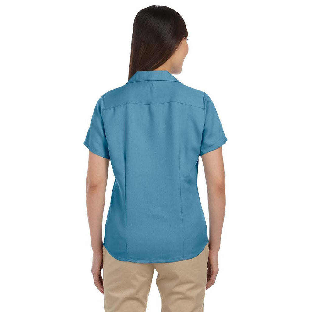 Harriton Women's Cloud Blue Bahama Cord Camp Shirt