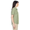 Harriton Women's Green Mist Key West Short-Sleeve Performance Staff Shirt
