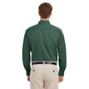 Harriton Men's Hunter Foundation 100% Cotton Long-Sleeve Twill Shirt with Teflon