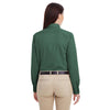 Harriton Women's Hunter Foundation 100% Cotton Long-Sleeve Twill Shirt with Teflon