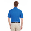 Harriton Men's French Blue Foundation 100% Cotton Short-Sleeve Twill Shirt Teflon