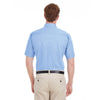 Harriton Men's Industry Blue Foundation 100% Cotton Short-Sleeve Twill Shirt Teflon
