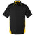 Harriton Men's Black/ Sunray Yellow Tall Flash Colorblock Short Sleeve Shirt