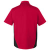 Harriton Men's Red/Black Tall Flash Colorblock Short Sleeve Shirt