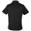Harriton Women's Black/Dark Charcoal Flash Colorblock Short Sleeve Shirt