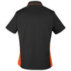 Harriton Women's Black/Team Orange Flash Colorblock Short Sleeve Shirt