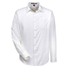 Harriton Men's White Paradise Long-Sleeve Performance Shirt