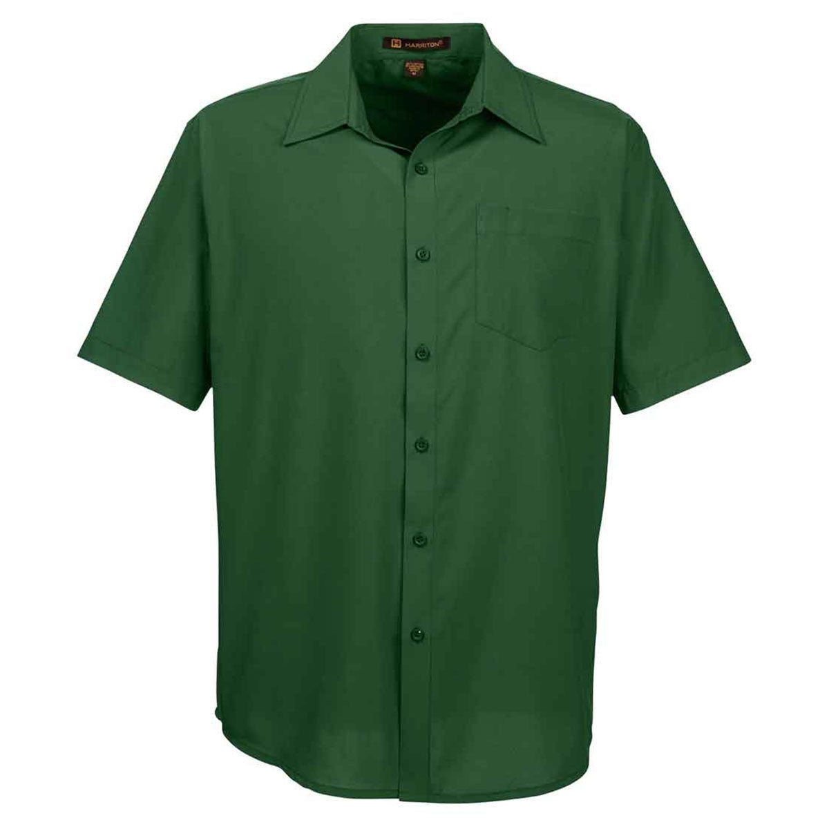 【CURRENTAGE】SHIRTSCLOTHオールインワン　フォレストグリーン Harriton Men's Palm Green Paradise Short-Sleeve Performance Shirt