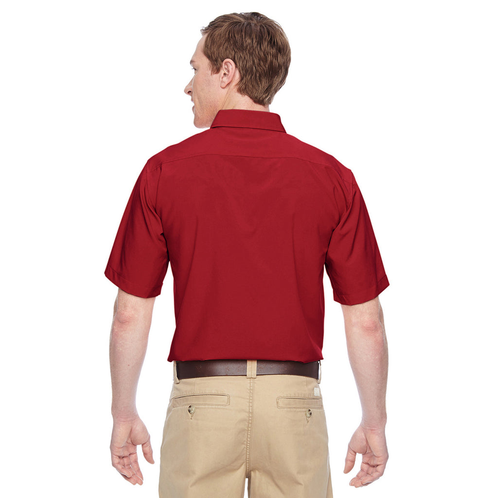 Harriton Men's Parrot Red Paradise Short-Sleeve Performance Shirt