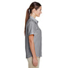 Harriton Women's Dark Grey Paradise Short-Sleeve Performance Shirt