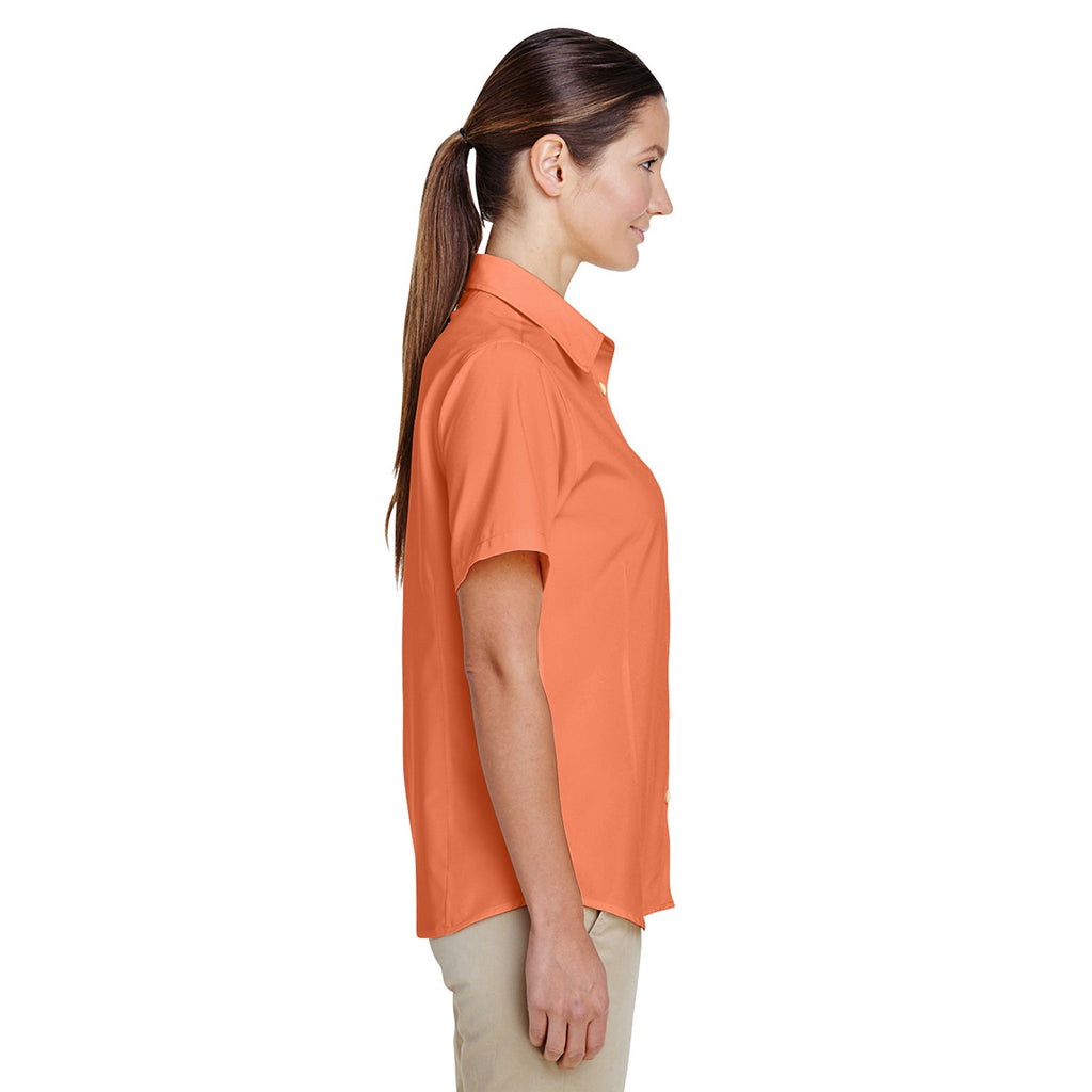 Harriton Women's Nectarine Paradise Short-Sleeve Performance Shirt