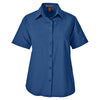 Harriton Women's Pool Blue Paradise Short-Sleeve Performance Shirt